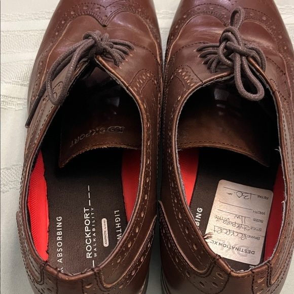 ROCKPORTClassic Brown Leather Men\'s Dress Shoes size 11W main image 5